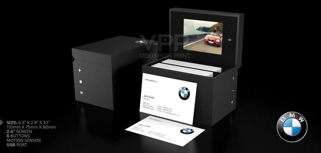 Wood Crafted video box with 2.4" LCD video screen