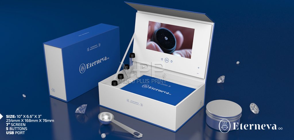 Video Presentation Boxes, Video Packaging, Video Boxes, Video Box, Video LCD screen in a box.