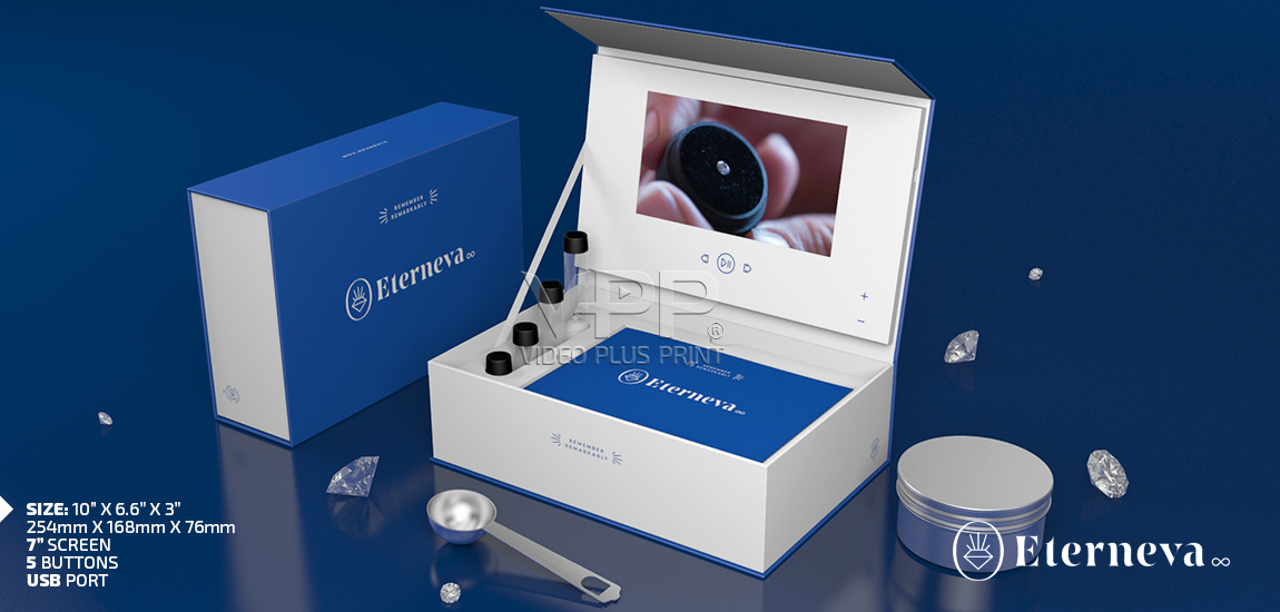 Video Presentation Boxes, Video Packaging, Video Boxes, Video Box, Video LCD screen in a box.