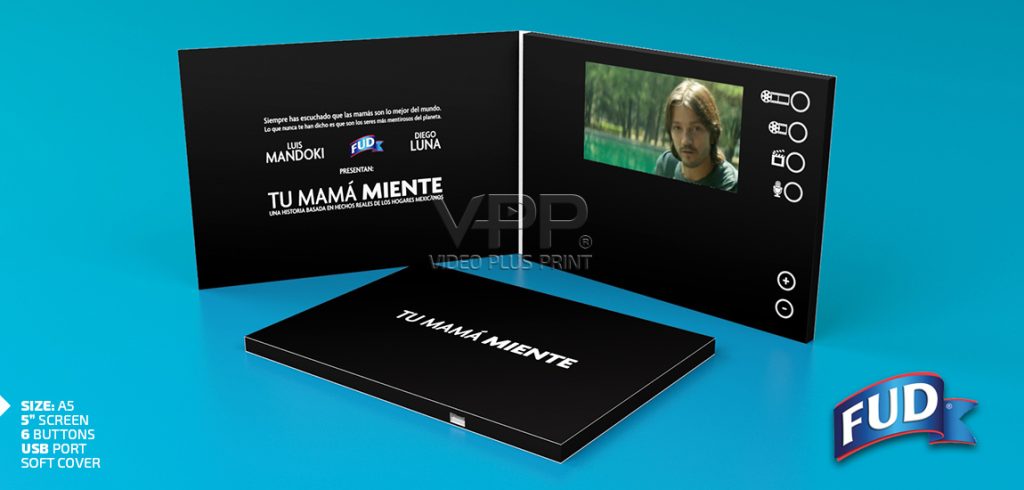 Video brochures, Video brochure, TheVideoCards,Video In Print, Video in a brochure,