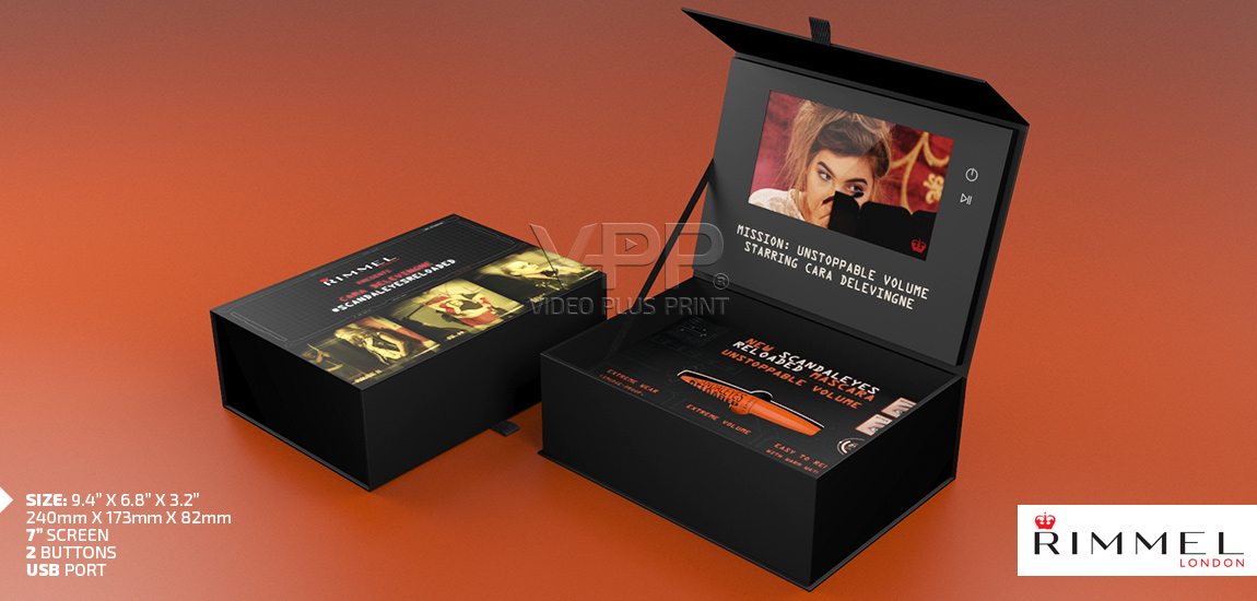 Video Presentation Boxes, Video Packaging, Video Boxes, Video Box, Video LCD screen in a box.