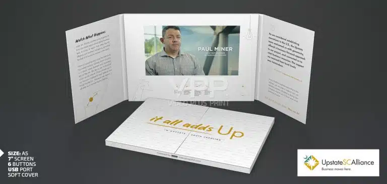Full-view video brochure for event giveaways