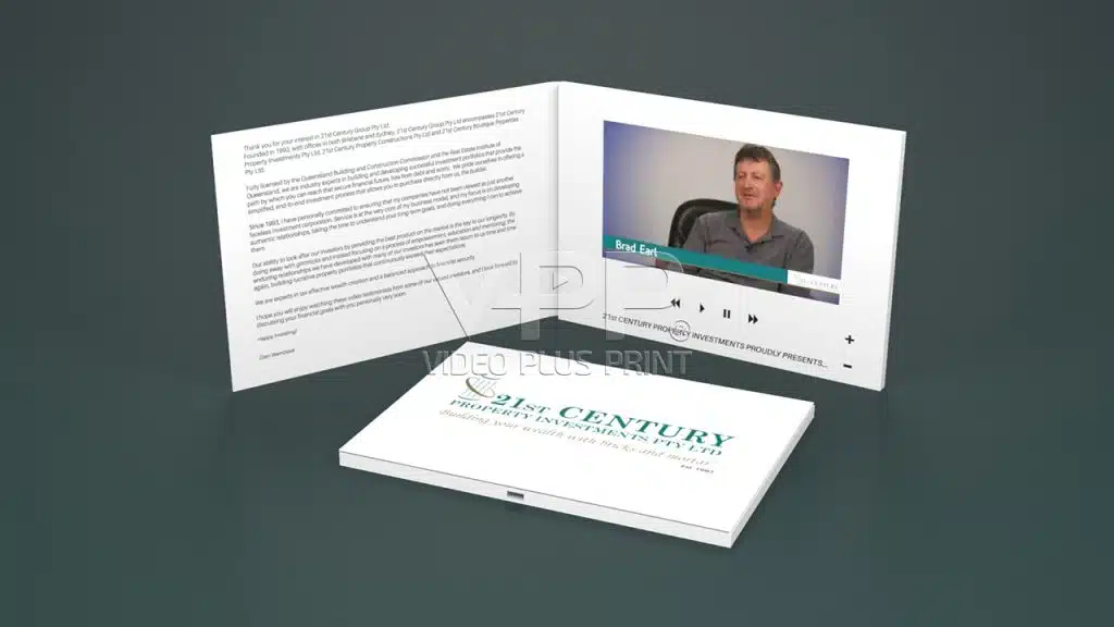 Video Brochures displaying custom brand messaging