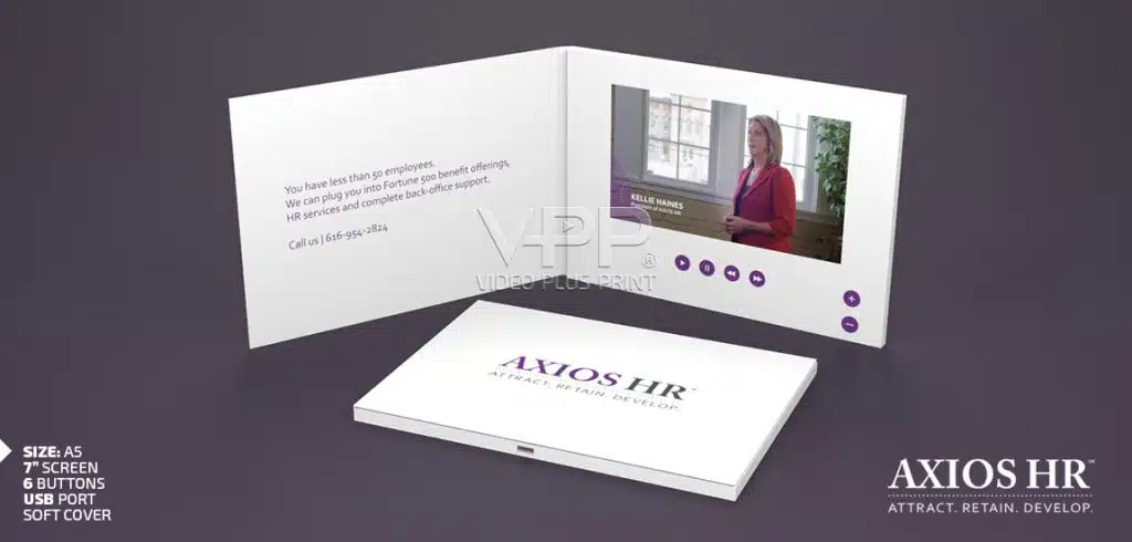 Flat-packed Video Mailers with HD LCD screens