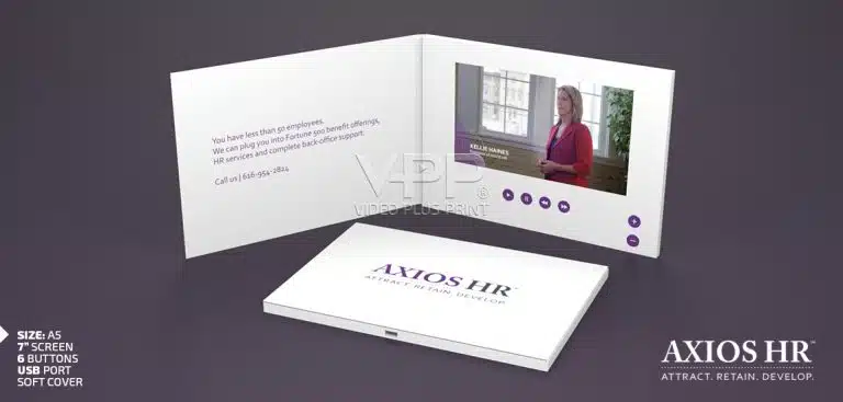 Flat-packed Video Mailers with HD LCD screens