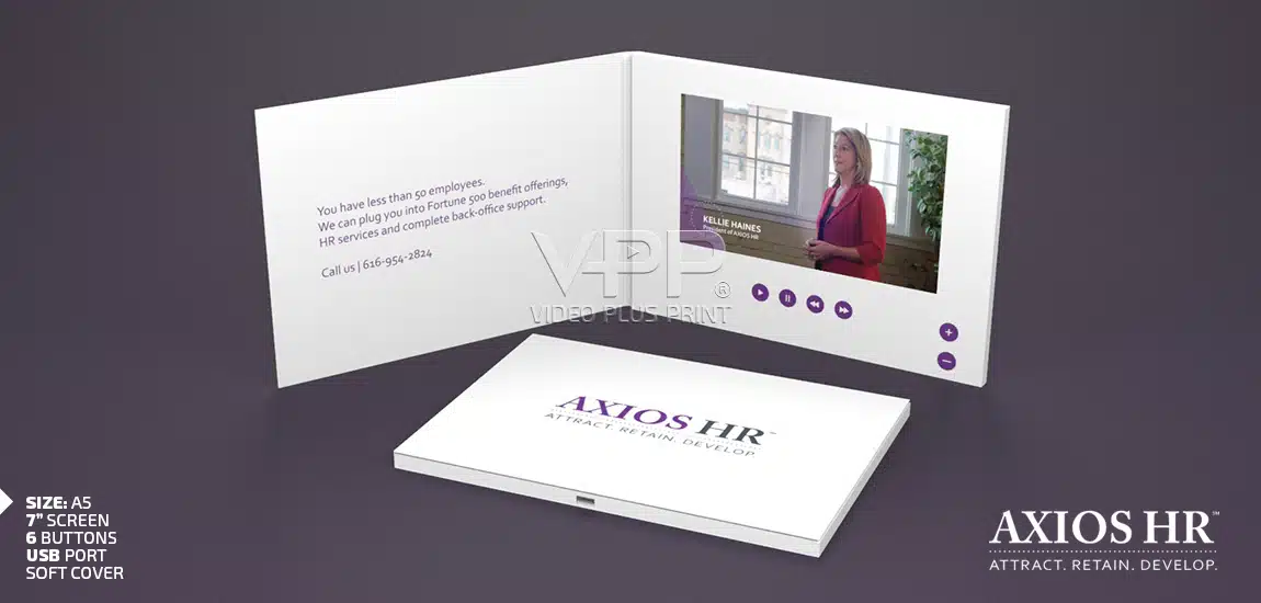 Flat-packed Video Mailers with HD LCD screens