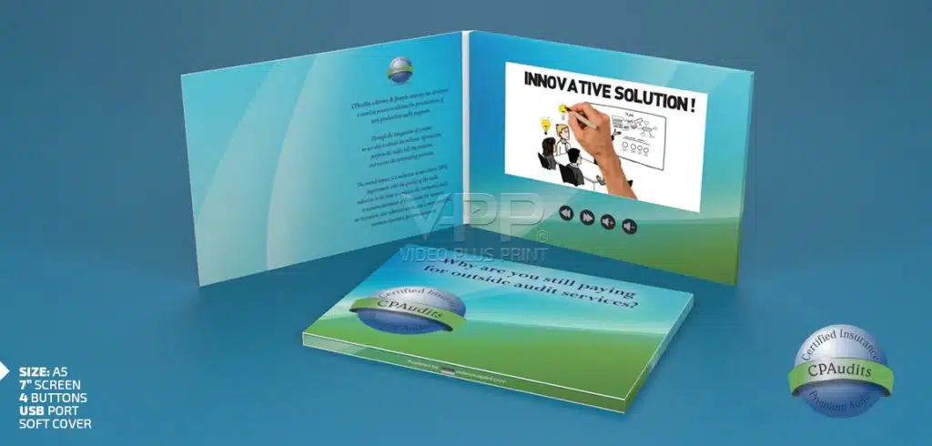 High-end Video Brochure with luxury print finish