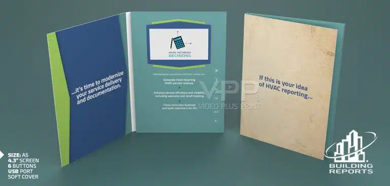 Video Brochure with full-color branding and HD screen