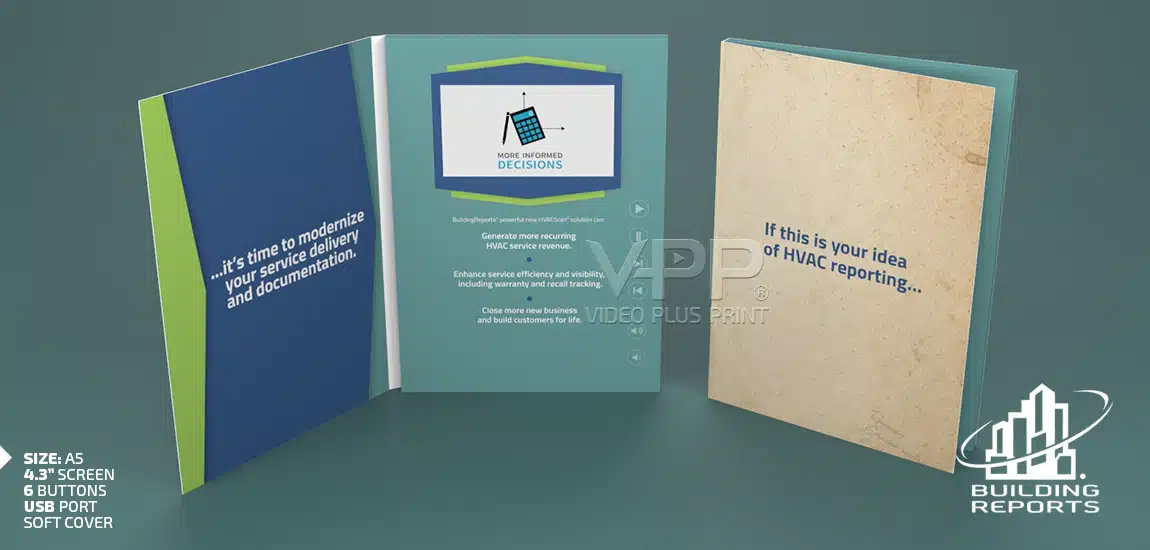 Video Brochure with full-color branding and HD screen